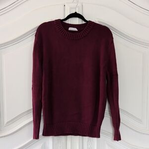 Carly Jean Los Angeles Rich Burgundy Crew Neck Sweater